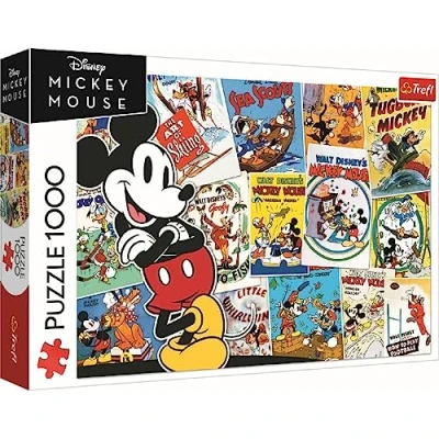 Image of Trefl Mickey World 1000 Piece Jigsaw Puzzles for Adults &amp; Children Aged 12+ Mouse Collage Puzzle