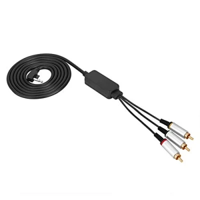 Image of ASHATA AV Cable for PSP, 1.5M Component ABS TV Lead Cord Audio Video PSP2000 3000, Replacement RCA Adapter 3000