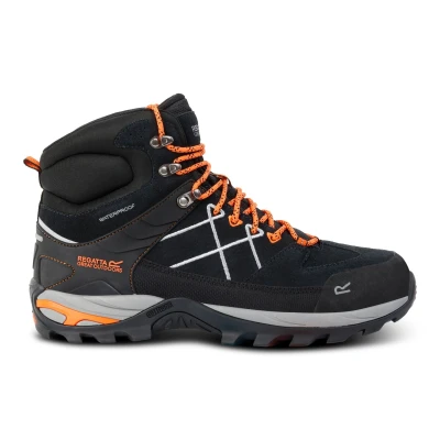 Image of Regatta Men&#039;s Waterproof Samaris Pro II Walking Boots Ash Blaze Orange, Size: UK 6