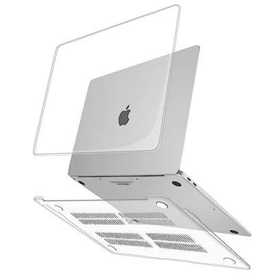 Image of ZYB Case for MacBook Air 13 Inch, M1 2020 2019 2018 A2337/A2179/A1932 with Retina Display Touch ID, Plastic Slim Hard Shell Cover, Crystal Clear