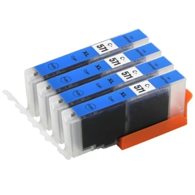 Image of Go Inks 4 Compatible to replace CLI 571C XL Cyan Ink Cartridges for use with Canon PIXMA Printers