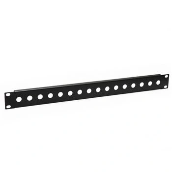 Image of Penn Elcom 1U Rack Panel Punched for 16 x Jack Connectors R1278/1UK