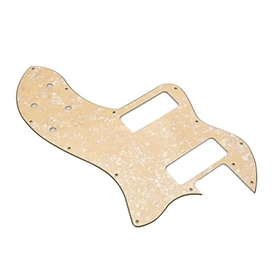 Image of Alnicov Telecaster Thinline Pickguard P90 Modern Player Deluxe Tele Milk Yellow Pearl