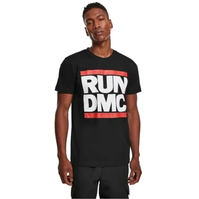 Image of Mister Tee RUN DMC Print Tshirt, Men&#039;s, Size: Medium, Black
