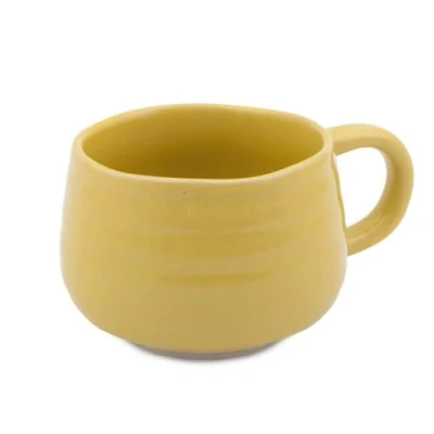 Image of Jamie Oliver Big Love Yellow Cosy Cuppa, Speckled Stoneware Coffee, Tea Mug, Ideal for Any Occasion, Dishwasher, Microwave, 12.7oz, 375ML, 13x10x7CM
