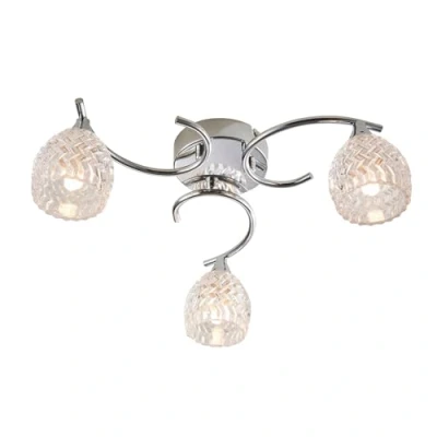 Image of Boyer 3 Light Semi Flush Multi Arm Ceiling Chrome, G9