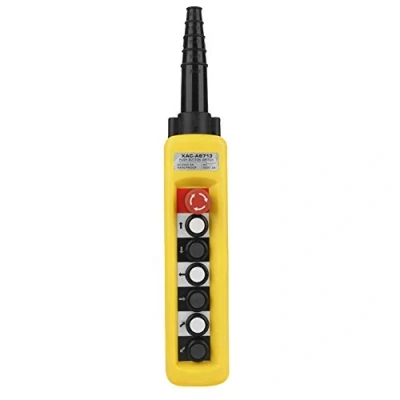Image of Hoist Push Button Switch, Switch Control, Crane Control Controller Chain Lifting Pendant with Emergency Stop