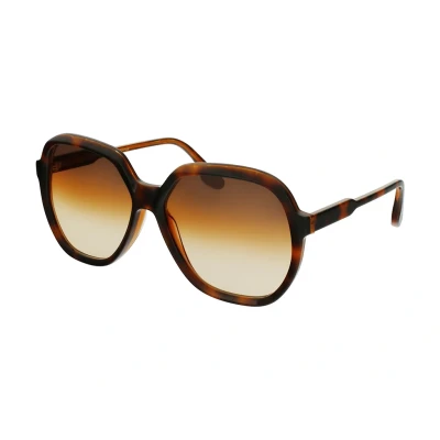 Image of Victoria Beckham Womens Butterfly shaped acetate sunglasses VB625S women Brown One Size