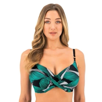 Image of Fantasie Womens Saint Lucia Full Cup Bikini Top Black Polyamide Size 36E