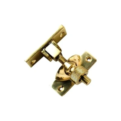 Image of Merriway BH02588 Brighton Style Screw Down Sash Window Fastener Lock Polished Brass