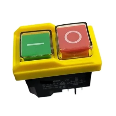 Image of DZ04 4 Pins Waterproof Electromagnetic Push Button Switches ON OFF Start Stop Switch for Grinding Machine 250VAC 8(6) A