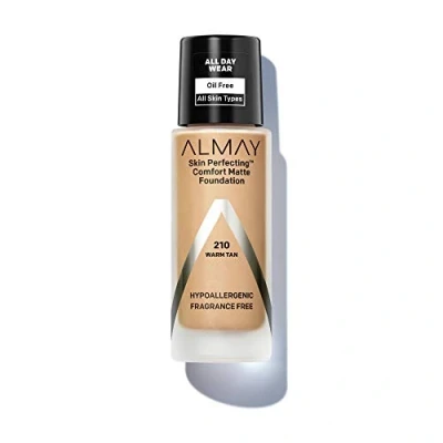 Image of ALMAY Skin Perfecting Comfort Matte Foundation Warm Tan 210 1 fl oz (30 ml)