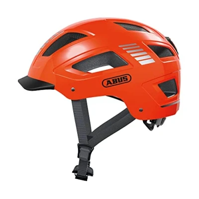 Image of ABUS Hyban 2.0 City Helmet Durable Bicycle for Daily Use with ABS Hard Shell Women and Men Orange, Size L