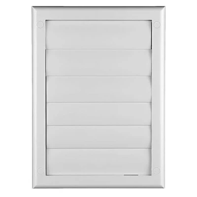 Image of White Air Vent Grille 190mm x 260mm Ducting Gravity Flaps Wall Ventilation Cover.