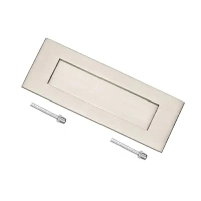 Image of TERF® 250mm X 75mm Traditional Type Letter Plate Brushed Nickel (10&#039;&#039; 3&#039;&#039;) Postal Box Cover Including Fixing Screw