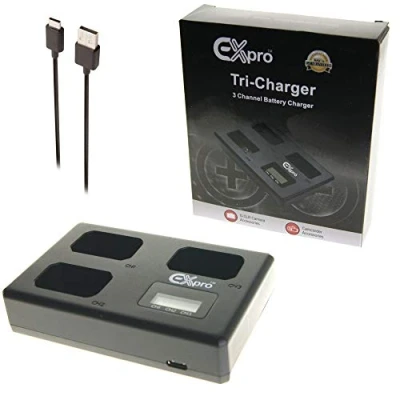 Image of Ex Pro© Nikon EN EL14, EL14A MH 24, MH24 LCD TRIPPLE Go Charge USB Charger