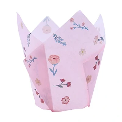 Image of 24 PME Tulip Shaped Muffin Cases, Isolated Blooms