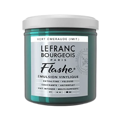 Image of Lefranc Bourgeois Emulsion, Acrylic, Vinyl Paint, Viridian Hue, 1 stück (1er Pack)