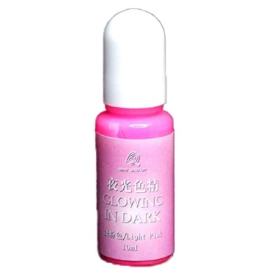 Image of Brussels08 1Pc 10ml UV Resin Epoxy Luminous Pigment Dye Glow in The Dark Color Liquid for DIY Crafts Art Jewelry Making Light Pink