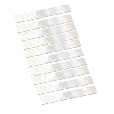 Image of Alnicov 10Pcs Inlay Material White Mother of Pearl Shell Blanks Sheet for Guitar Fingerboard Parts 43x7x1.2mm