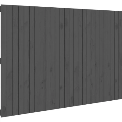 Image of vidaXL Wall Headboard Grey 166x3x110 cm Solid Wood Pine