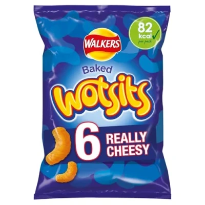 Image of Walkers Wotsits Really Cheesy Multipack Snacks, 6 x 16.5 g , Pack of 12