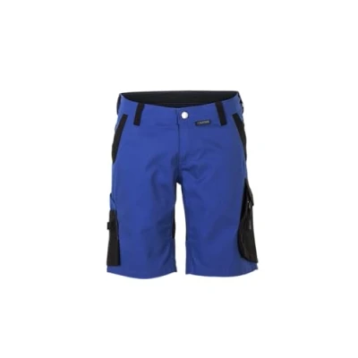 Image of Planam 6462064 Norit Women&#039;s Shorts, Cornflower Blue/Black, Size XXXL