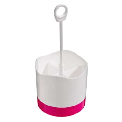 Image of Premier Housewares 4 Compartment Cutlery Caddy Hot Pink/White