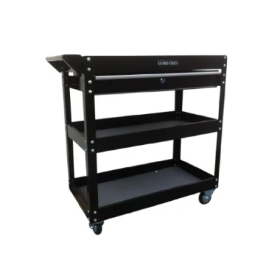 Image of US PRO TOOLS Tool cart Trolley Workstation Box Cabinet Gloss Black with Lockable Ball Bearing Drawer