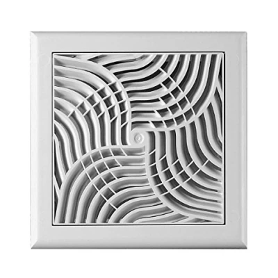Image of Ducting Ventilation Cover 125mm / 5&quot; Wall/Ceiling Air Vent Grill 190mm x with Adjustable Shutter and Fly Screen/Net/Mesh TX8