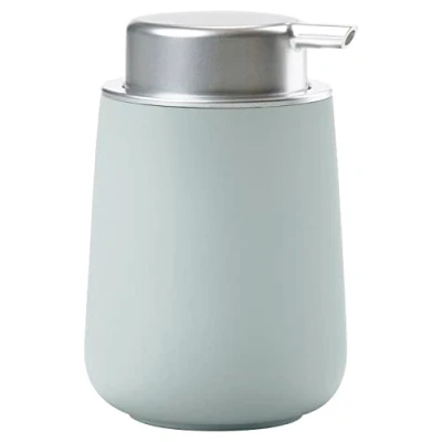 Image of Zone Denmark Nova Bathroom Soap Dispenser Porcelain Hand Soap/Liquid Diameter 8 cm Height 11.5 Capacity 250 ml Dusty Green