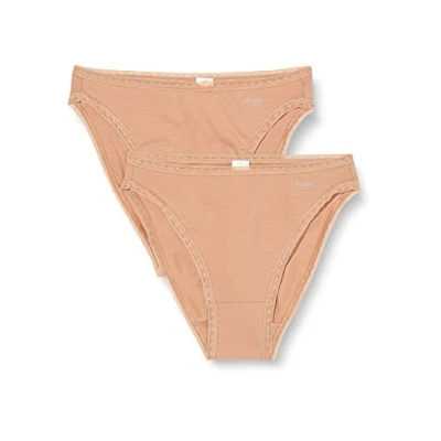Image of Sloggi GO TAI 2 PACK Briefs, Women&#039;s, Size: Large, Nostalgic brown