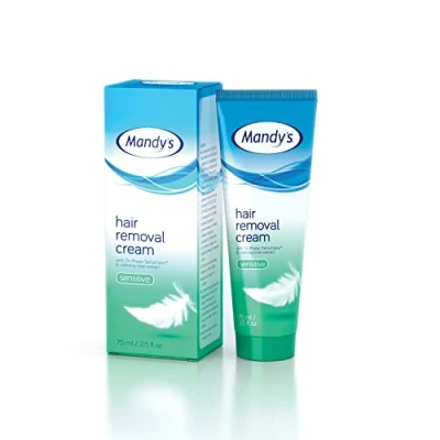Image of Mandy&#039;s Hair Removal Cream Sensitive 75ml Depilatory for and Intimate areas