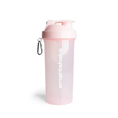 Image of Smartshake Lite Protein Shaker Bottle 1000ml Leakproof Gym Drink for Shakes Clear PP Water Bottle, BPA &amp; DEHP Free Powder Cup Men Women, Cotton Pink