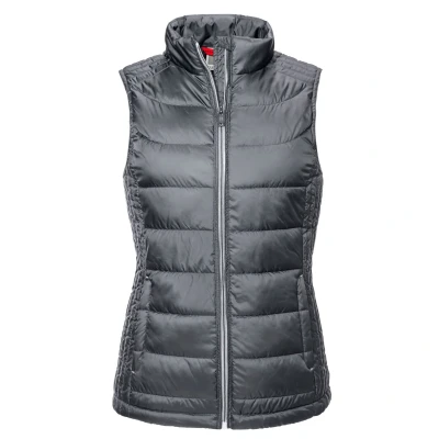 Image of Russell Athletic Womens/Ladies Nano Padded Body Warmer (Iron Grey) Size 8 UK