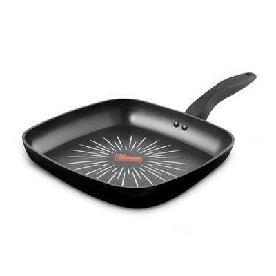 Image of Tower T800307 SmartStart Forged 26cm Aluminium Grill Pan with Easy Clean Aeroglide Non Stick, 8X Stronger, Induction Compatible, Oven Safe, Long Lasting, PFOA Free