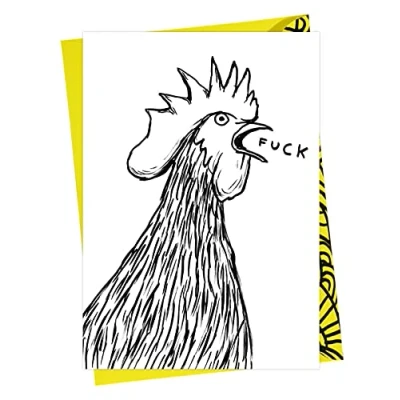Image of Brainbox Candy Official David Shrigley Funny Rude Offensive Happy Birthday Card Perfect for Best Friends Mates Him Her Boyfriend Girlfriend Partner Sold Exclusively