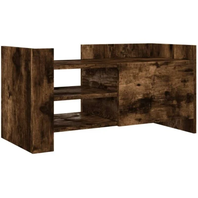 Image of vidaXL TV Cabinet Smoked Oak 80x35x40 cm Engineered Wood