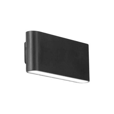 Image of Aurora 12W IP65 Fixed Up/Down LED Wall Light Black 4000K