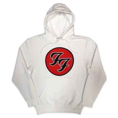Image of Rock Off officially licensed products Foo Fighters FF Band Logo Pullover Hoodie M White