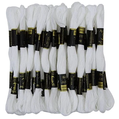 Image of 25 x Anchor Stranded Cotton Cross Stitch Hand Embroidery Thread Floss Skeins White