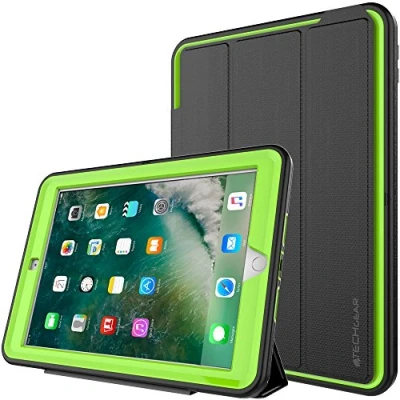Image of TECHGEAR D FENCE Case fits New Apple iPad 9.7&quot; (2018/2017) Slimline Shock Proof Tough Rugged Protective Armour Defence Smart Kids Schools Builders Workman for 5th &amp; 6th Gen