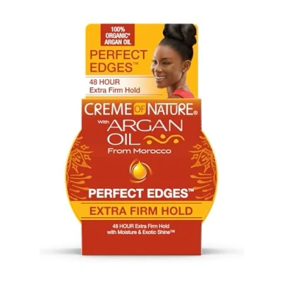 Image of Creme Of Nature Argan Oil Perfect Edge Extra Hold, 63.7g / 2.25 oz, Yellow