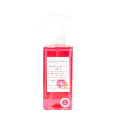 Image of Sunday Rain Vitamin Rich Pink Grapefruit and Sea Salt Hair Body Mist, Sweet Zesty Scent, with Ceramides, Pink, 200ml