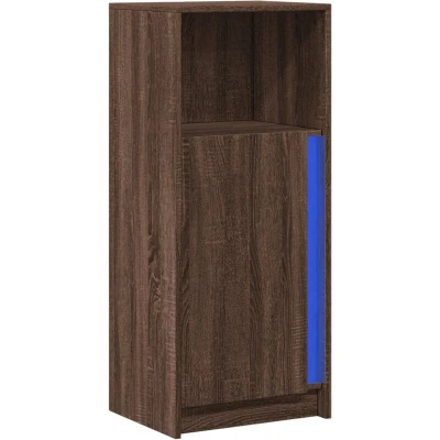 Image of vidaXL Sideboard with LED Brown Oak 42.5x34x100 cm Engineered Wood