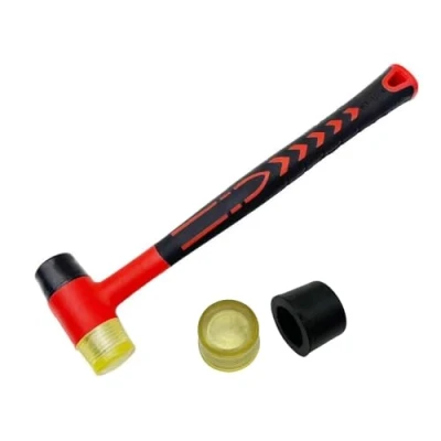 Image of Soft Mallet Double Faced Rubber Hammer Ergonomic Handle Hand Tool for Glazing Window &amp; DIY Carpenters