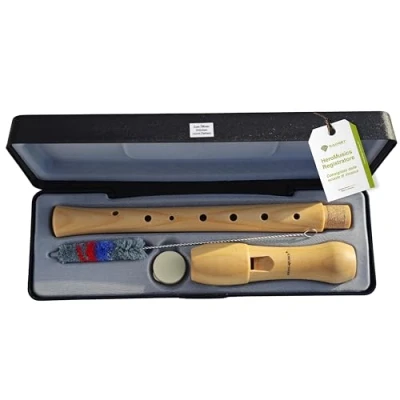 Image of Recorder made of maple with German fingering in case