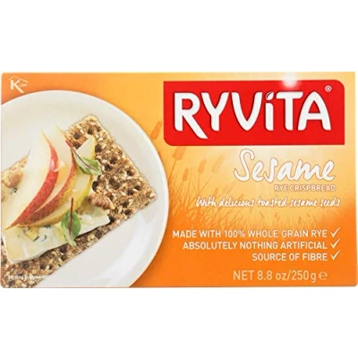 Image of Ryvita Sesame Rye Crispbread (250g) Pack of 2