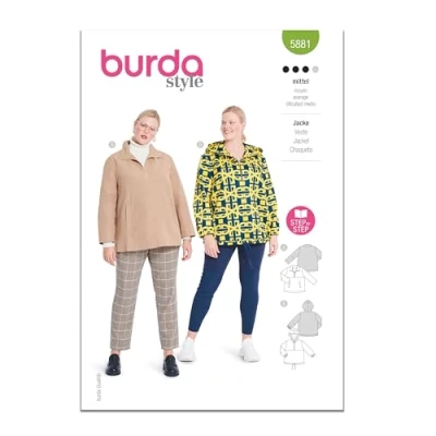 Image of Burda Style Sewing Pattern 5881 Misses&#039; Jacket 18 28