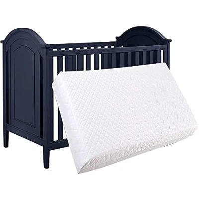 Image of ITRAT Baby Travel Cot Foam/Mattress Waterproof Cover Extra Thick Quilted Fits Most Graco/M&amp;P Toddler Cots, Breathable Anti Allergenic (95 x 65 7 cm)